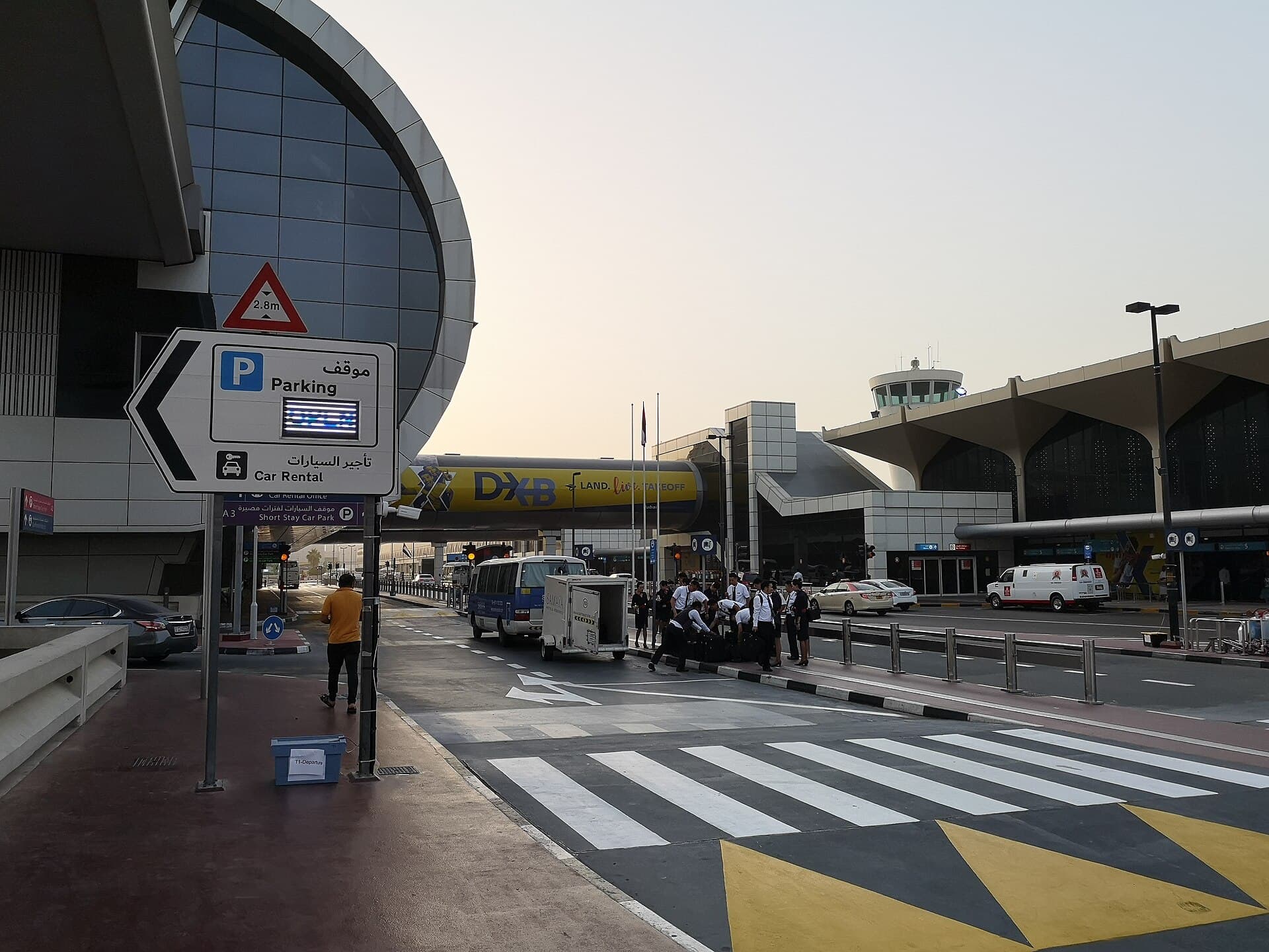 Dubai Airport departures and arrivals area for DXB car rental planning