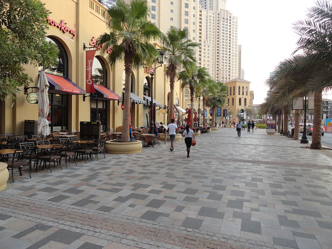 Dubai Marina waterfront for electric bike and scooter travel